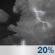 Slight Chc T-Storms. Chance for Measurable Precipitation 20%