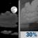 Monday Night: A 30 percent chance of showers and thunderstorms after 1am.  Partly cloudy, with a low around 52.