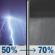 Tonight: A chance of showers and thunderstorms, then showers likely and possibly a thunderstorm after 1am. Cloudy, with a low around 66. East wind around 10 mph. Chance of precipitation is 70%. New rainfall amounts between three quarters and one inch possible. Tonight: A chance of showers and thunderstorms, then showers likely and possibly a thunderstorm after 1am. Cloudy, with a low around 66. East wind around 10 mph. Chance of precipitation is 70%. New rainfall amounts between three quarters and one inch possible.