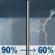 Monday: Showers and thunderstorms, mainly before 3pm. High near 71. Breezy, with a south southeast wind 15 to 20 mph, with gusts as high as 28 mph. Chance of precipitation is 90%. New rainfall amounts between three quarters and one inch possible. Monday: Showers and thunderstorms, mainly before 3pm. High near 71. Breezy, with a south southeast wind 15 to 20 mph, with gusts as high as 28 mph. Chance of precipitation is 90%. New rainfall amounts between three quarters and one inch possible.