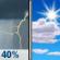 Today: A chance of showers and thunderstorms before 10am, then a slight chance of showers between 10am and noon.  Cloudy, then gradually becoming mostly sunny, with a high near 89. Light and variable wind becoming south southwest 5 to 7 mph in the morning.  Chance of precipitation is 40%. New precipitation amounts of less than a tenth of an inch, except higher amounts possible in thunderstorms. 