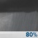 Overnight: Showers and possibly a thunderstorm. Some of the storms could produce heavy rainfall.  Low around 69. South southwest wind around 5 mph.  Chance of precipitation is 80%. New rainfall amounts between a quarter and half of an inch possible. 