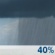 Today: A 40 percent chance of showers, mainly before 11am.  Partly sunny, with a high near 56. West southwest wind 5 to 10 mph becoming north in the afternoon.  New precipitation amounts of less than a tenth of an inch possible. 